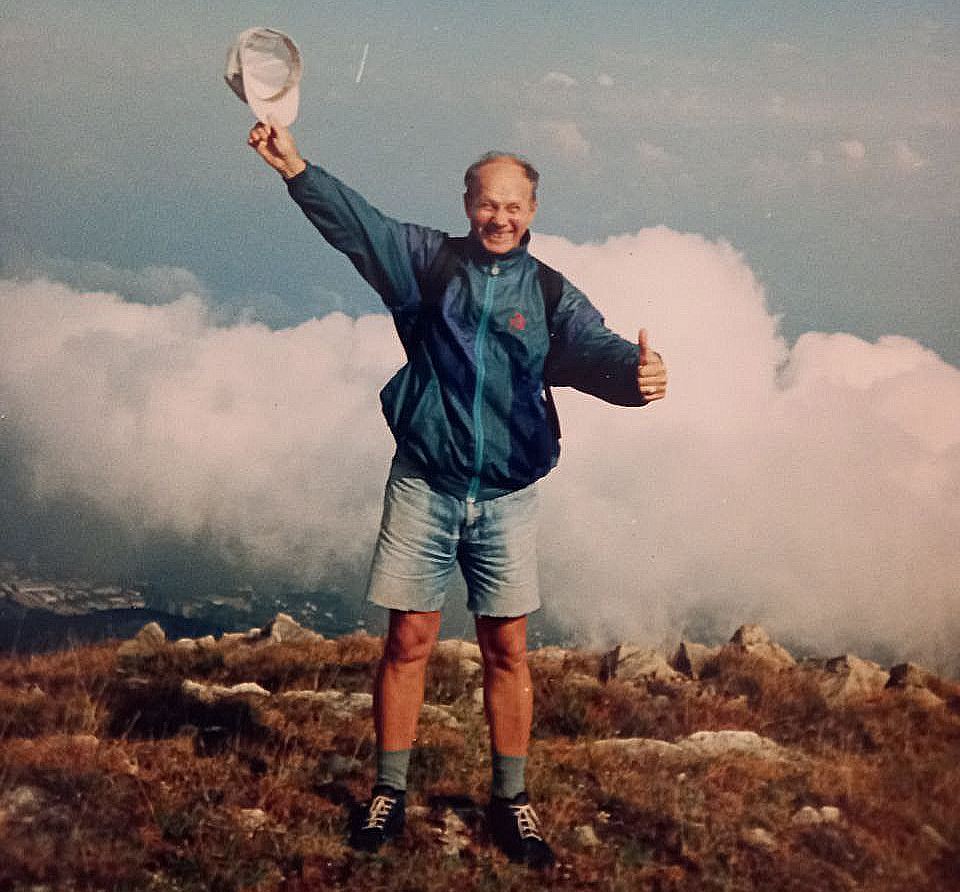 Anatoly Arlashin on a mountain top